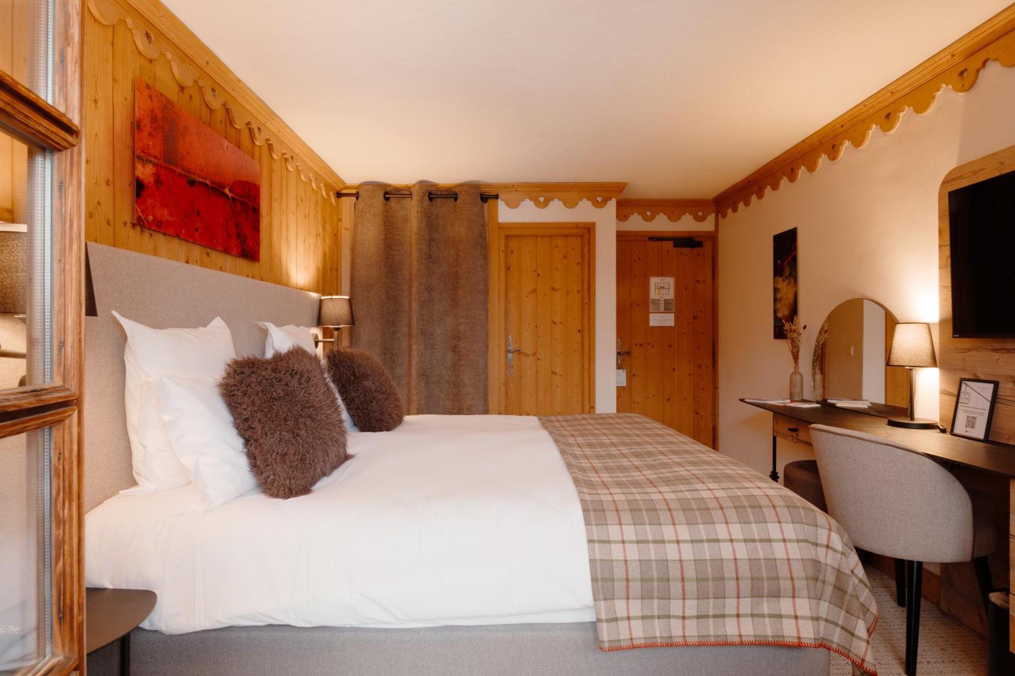 La Ferme Du Golf Hotell Megève Rum bild
